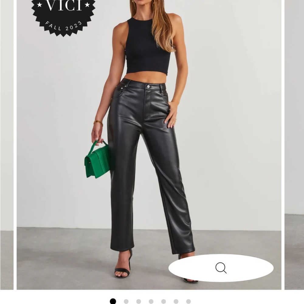 NWT Vici Faux Leather High Waisted Pants - small